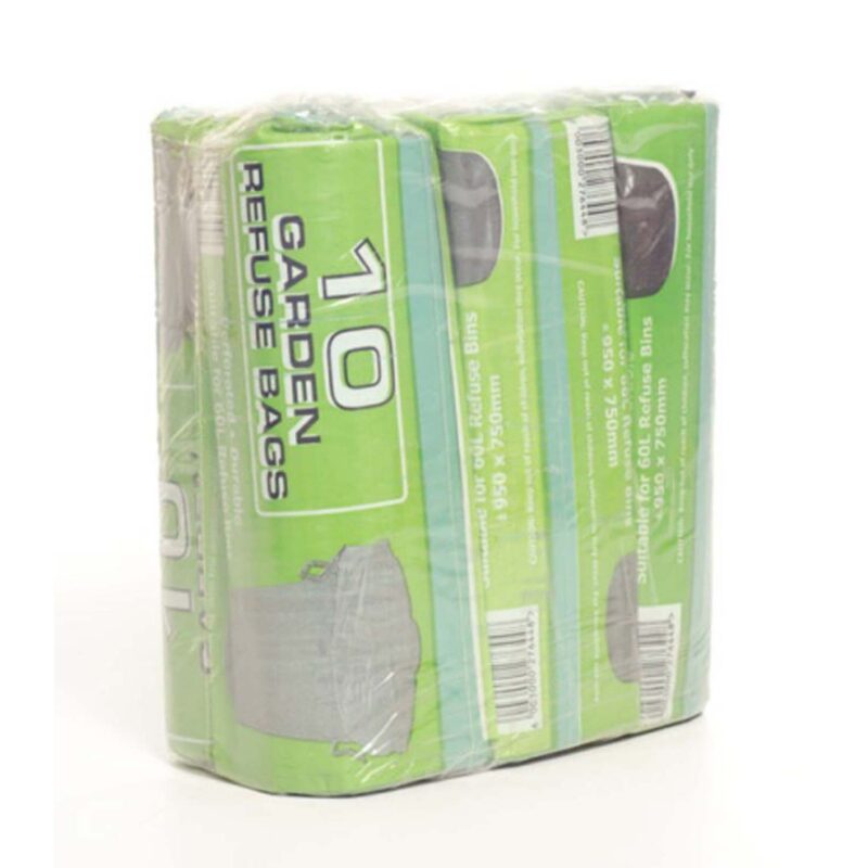 Garden Refuse Bags (Green) (750x950x25MIC) 10's - Image 2