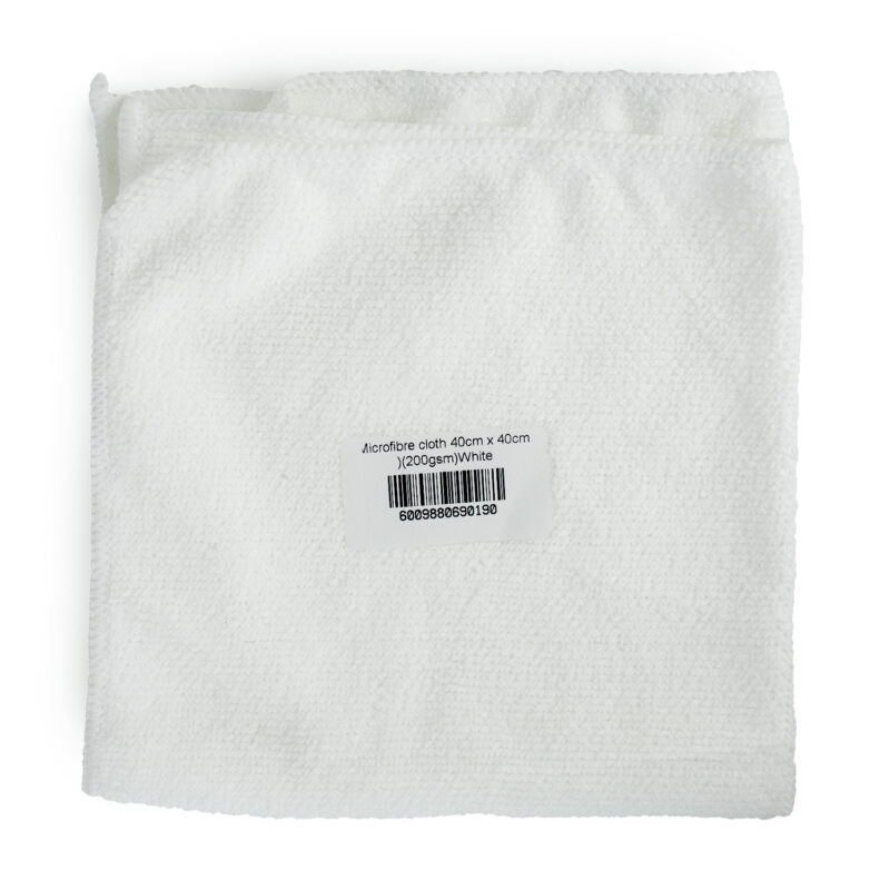Microfibre Cloth (White) 40CMx40CM (200GSM)