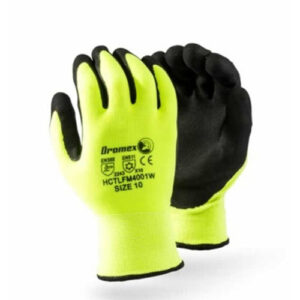 Miizu Hi-Viz Gloves (Black) Latex Micro Size 10