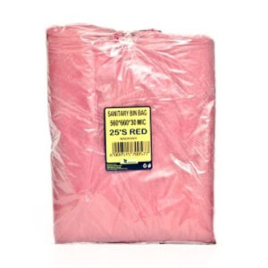 Sanitary Bin Bags (Red) (560x660x30MIC) 25’s