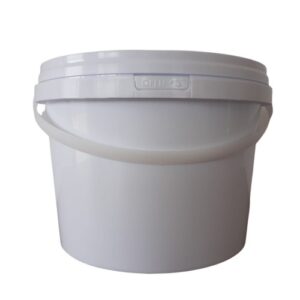 Empty Bucket With Lid (White)