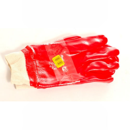 Gloves Red PVC - Open Cuff