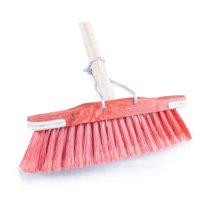 Hunch Back Broom, Soft Bristle, Wooden Handle 25MM
