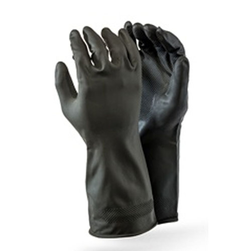 Industrial Black & Orange Rubber Glove