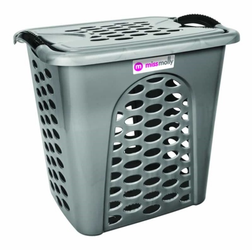 Linen Bin & Lid (Silver) Mega