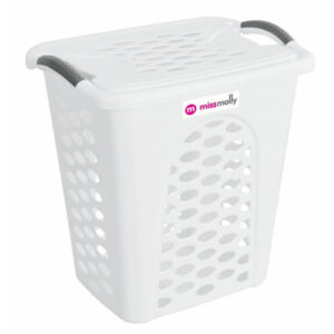 Linen Bin & Lid (White) Mega