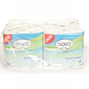 Toilet Paper Virgin 1 Ply (Nova) x 9's - Image 2