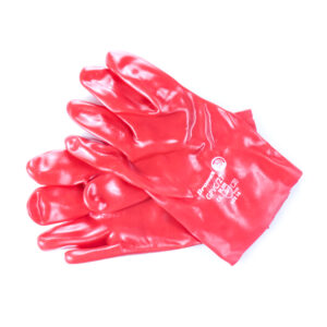 Gloves Red PVC - Open Cuff
