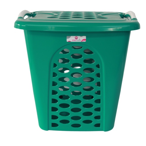 Linen Bin & Lid (Turquoise) Mega