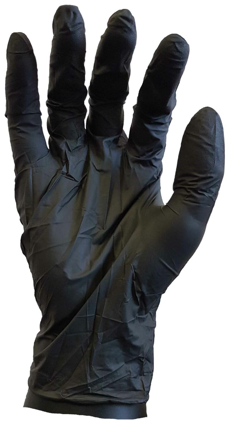 Exam Gloves Powder Free Nitrile (Black) Box 100's - Image 4