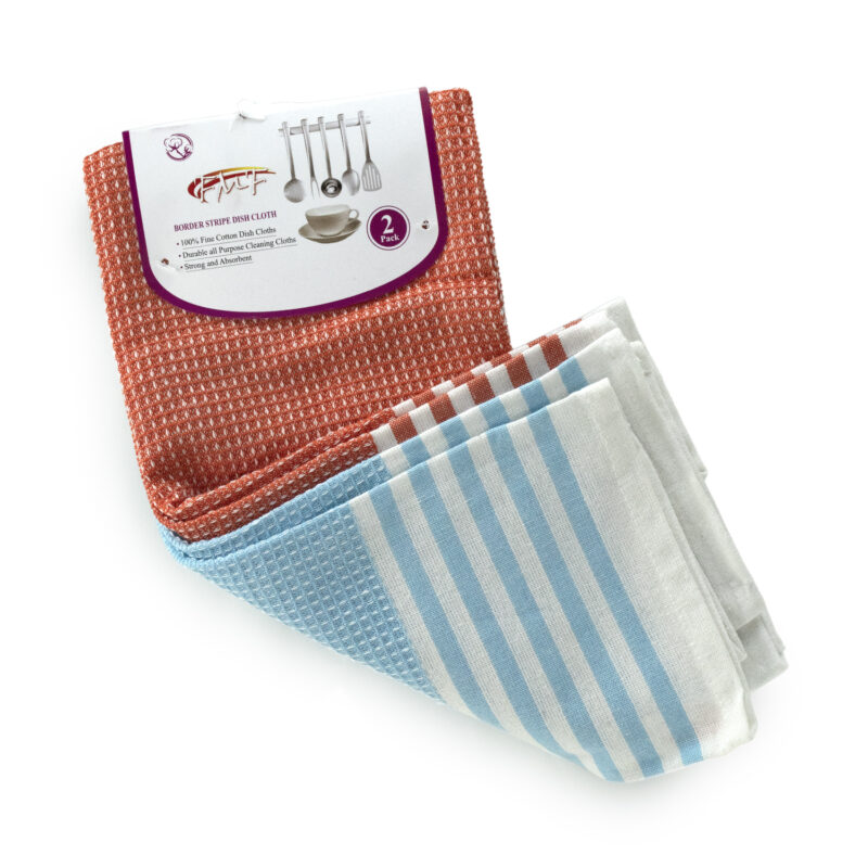 Border Stripe Dishcloth 45CMx70CM 2's