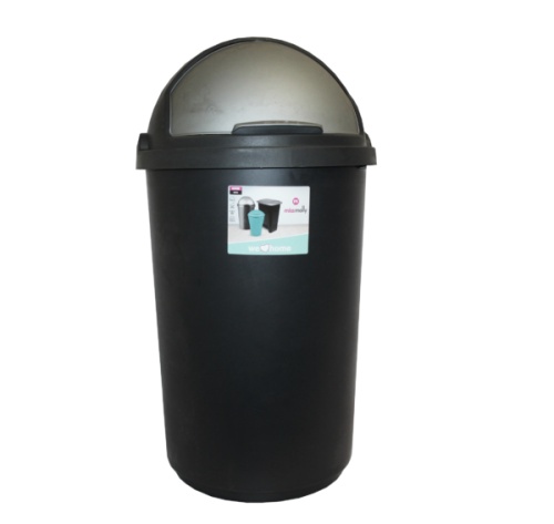 Refuse Bin Round Lift (Black) 50L