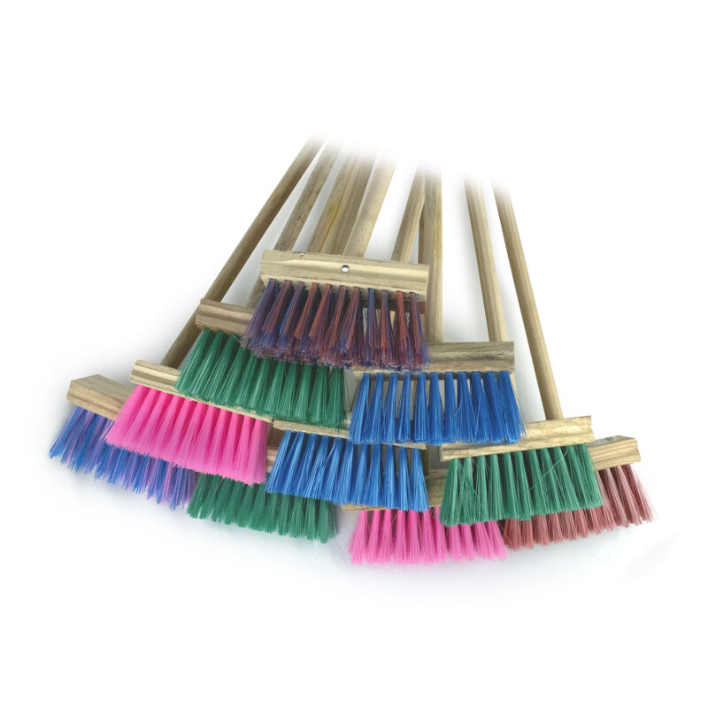 Broom Mini Kiddies (Pink/Blue) Wooden Handle