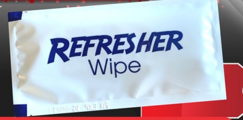 Refresher Wipes Box With 500 Sachets