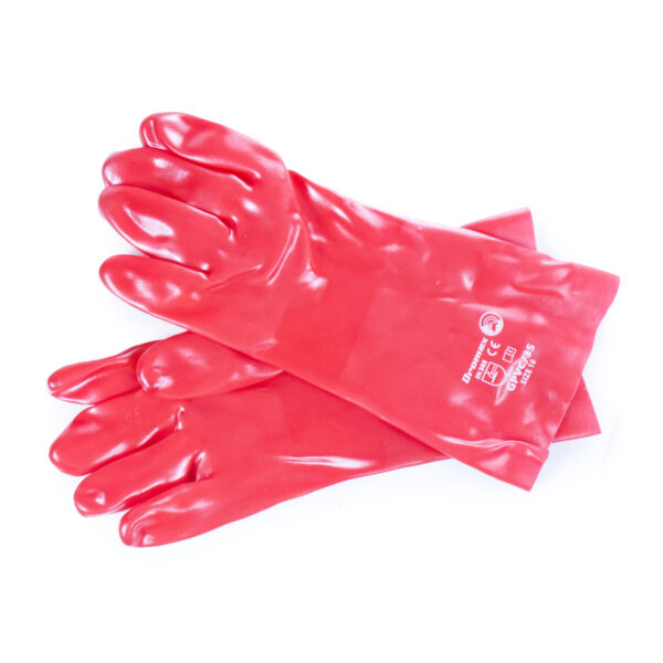 PVC Long Sleeve Gloves (Red) Cleaning Warehouse