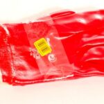 Standard PVC Gloves Knitted Wrist (Red) Standard PVC Gloves Knitted Wrist (Red) Gloves Red PVC Open Cuff GPVC