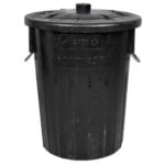 Refuse Bin & Lid No Ash 90L Garbage Bin Lid No Ash 90L