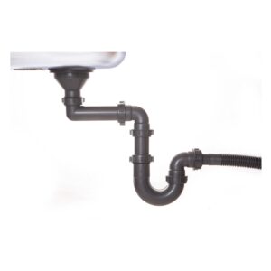 Sink Plumbing Kit Space Saving Single Bowl